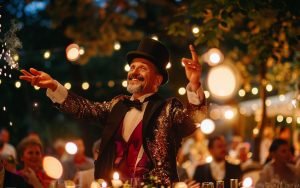 Animation par un magicien dans un mariage