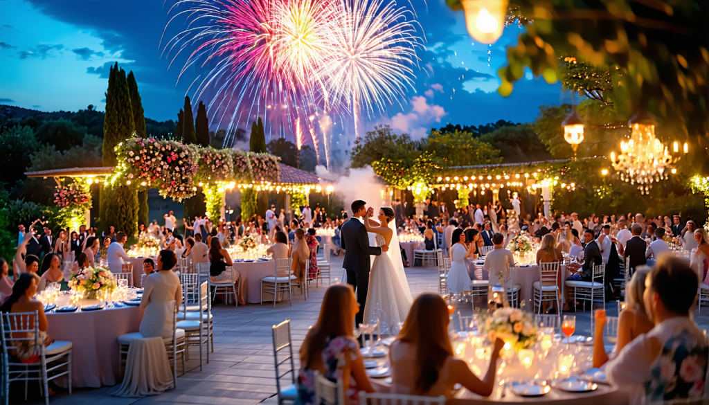 organisez votre mariage le 14 juillet et profitez de l'ambiance festive de la fête nationale. conseils et idées pour une célébration mémorable, clôturée par un magnifique feu d'artifice !